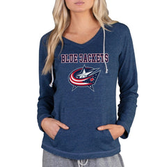 Columbus Blue Jackets Concepts Sport Women's Mainstream Terry Tri-Blend Long Sleeve Hooded Top -  NHL Jackets
