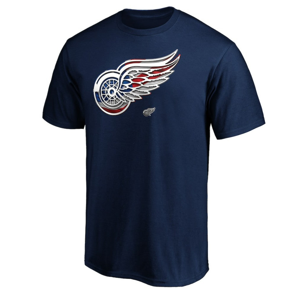 Detroit Red Wings Banner Wave Logo T-Shirt -  NHL T-shirts