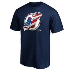 New Jersey Devils Banner Wave Logo T-Shirt -  NHL T-shirts