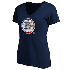 Boston Bruins Women's Banner Wave Logo V-Neck T-Shirt T-Shirt -  NHL T-shirts
