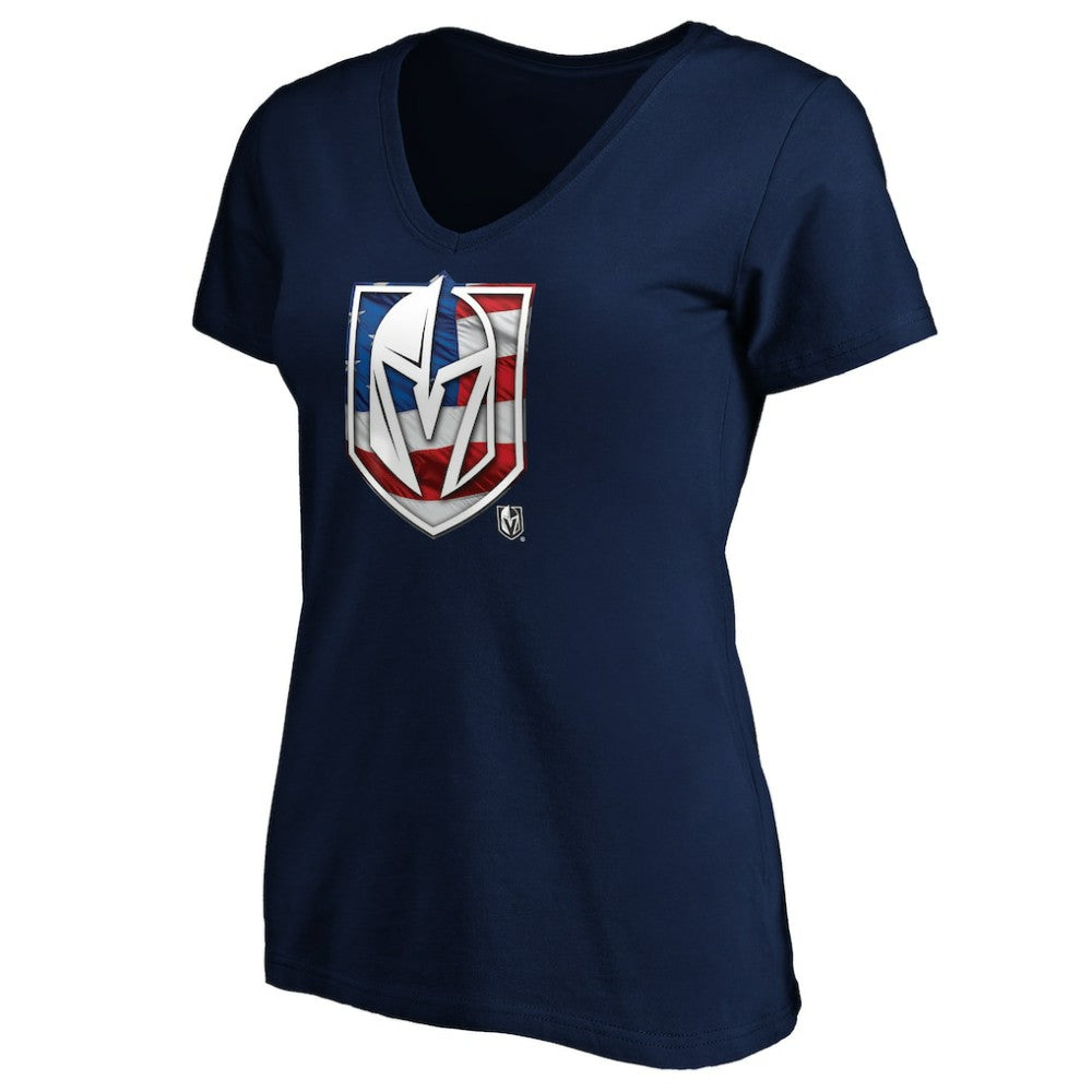 Vegas Golden Knights Women's Banner Wave Logo V-Neck T-Shirt T-Shirt -  NHL T-shirts