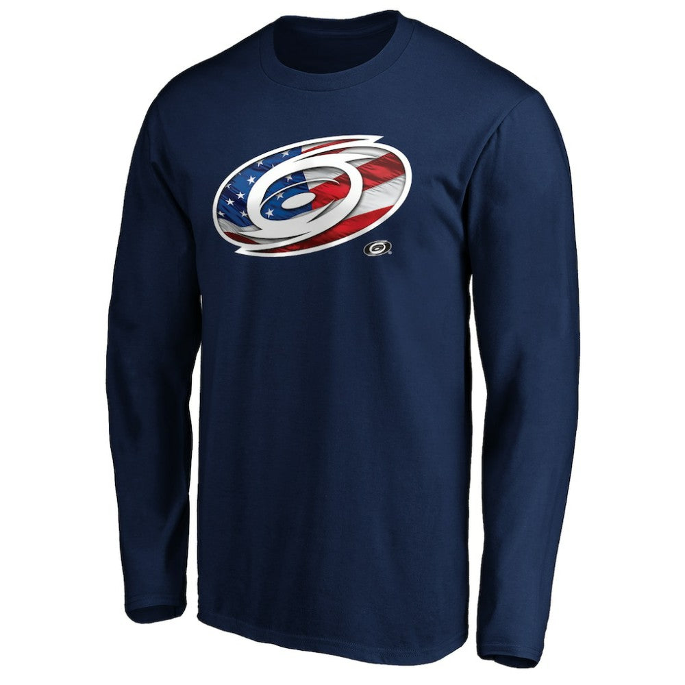 Carolina Hurricanes Banner Wave Logo Long Sleeve T-Shirt -  NHL T-shirts