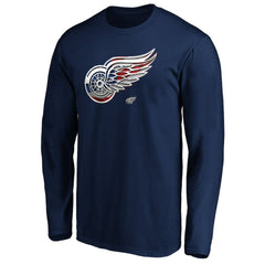 Detroit Red Wings Banner Wave Logo Long Sleeve T-Shirt -  NHL T-shirts
