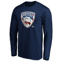 Florida Panthers Banner Wave Logo Long Sleeve T-Shirt -  NHL T-shirts