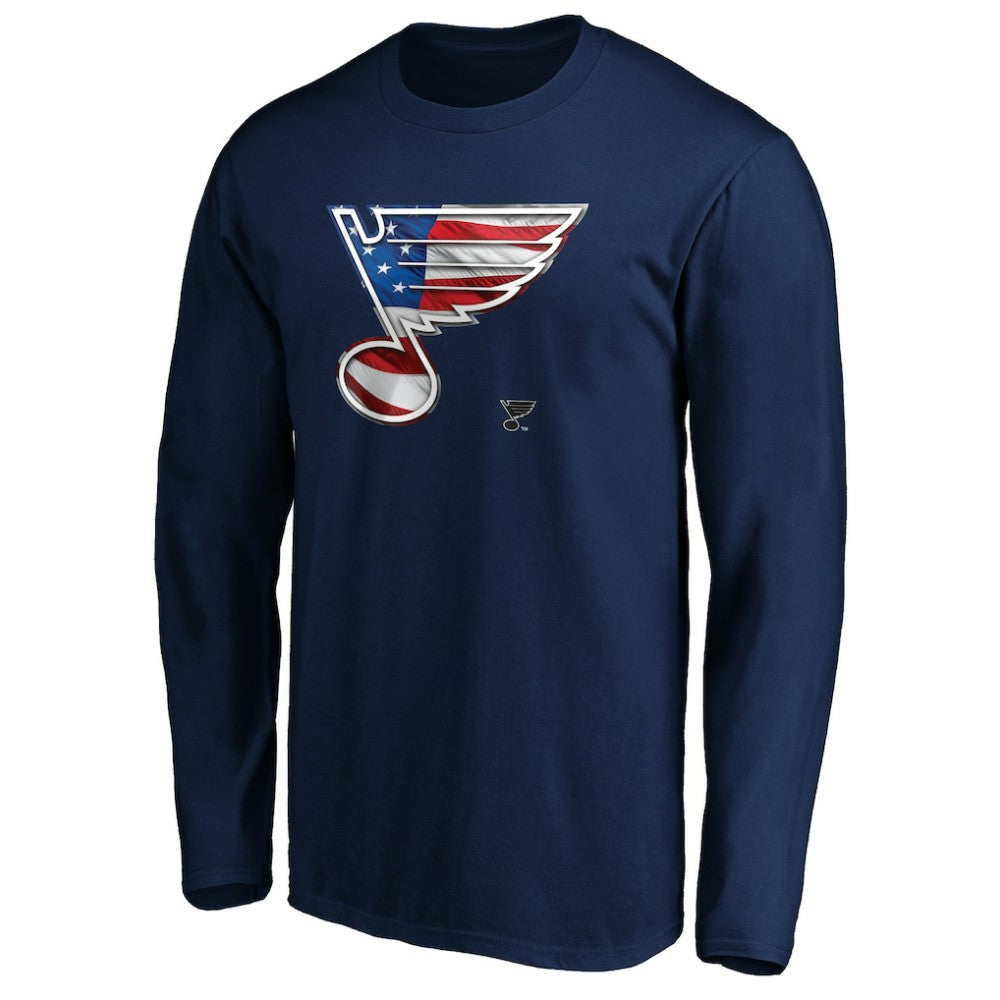 St. Louis Blues Banner Wave Logo Long Sleeve T-Shirt -  NHL T-shirts