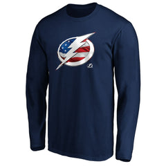 Tampa Bay Lightning Banner Wave Logo Long Sleeve T-Shirt -  NHL T-shirts