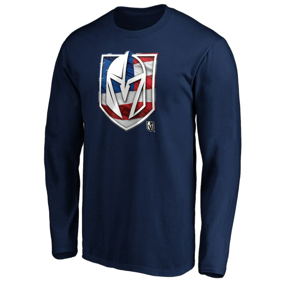 Vegas Golden Knights Banner Wave Logo Long Sleeve T-Shirt -  NHL T-shirts