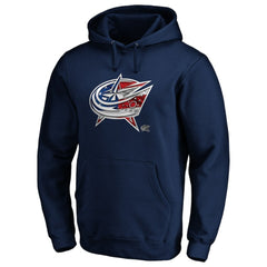 Columbus Blue Jackets Banner Wave Logo Pullover Hoodie -  NHL Hoodies
