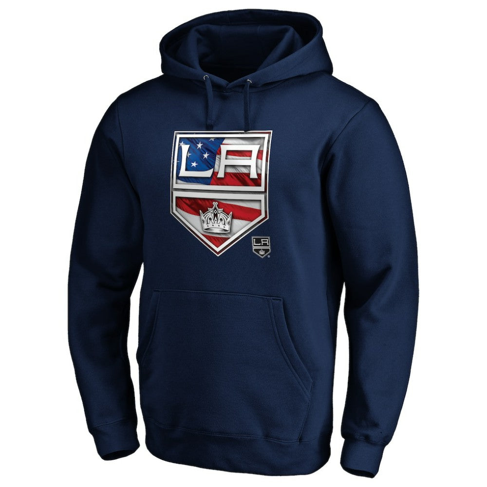 Los Angeles Kings Banner Wave Logo Pullover Hoodie -  NHL Hoodies