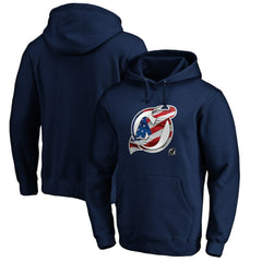 New Jersey Devils Banner Wave Logo Pullover Hoodie -  NHL Jerseys