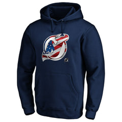 New Jersey Devils Banner Wave Logo Pullover Hoodie -  NHL Jerseys