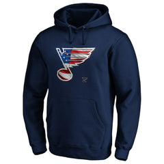St. Louis Blues Banner Wave Logo Pullover Hoodie -  NHL Hoodies