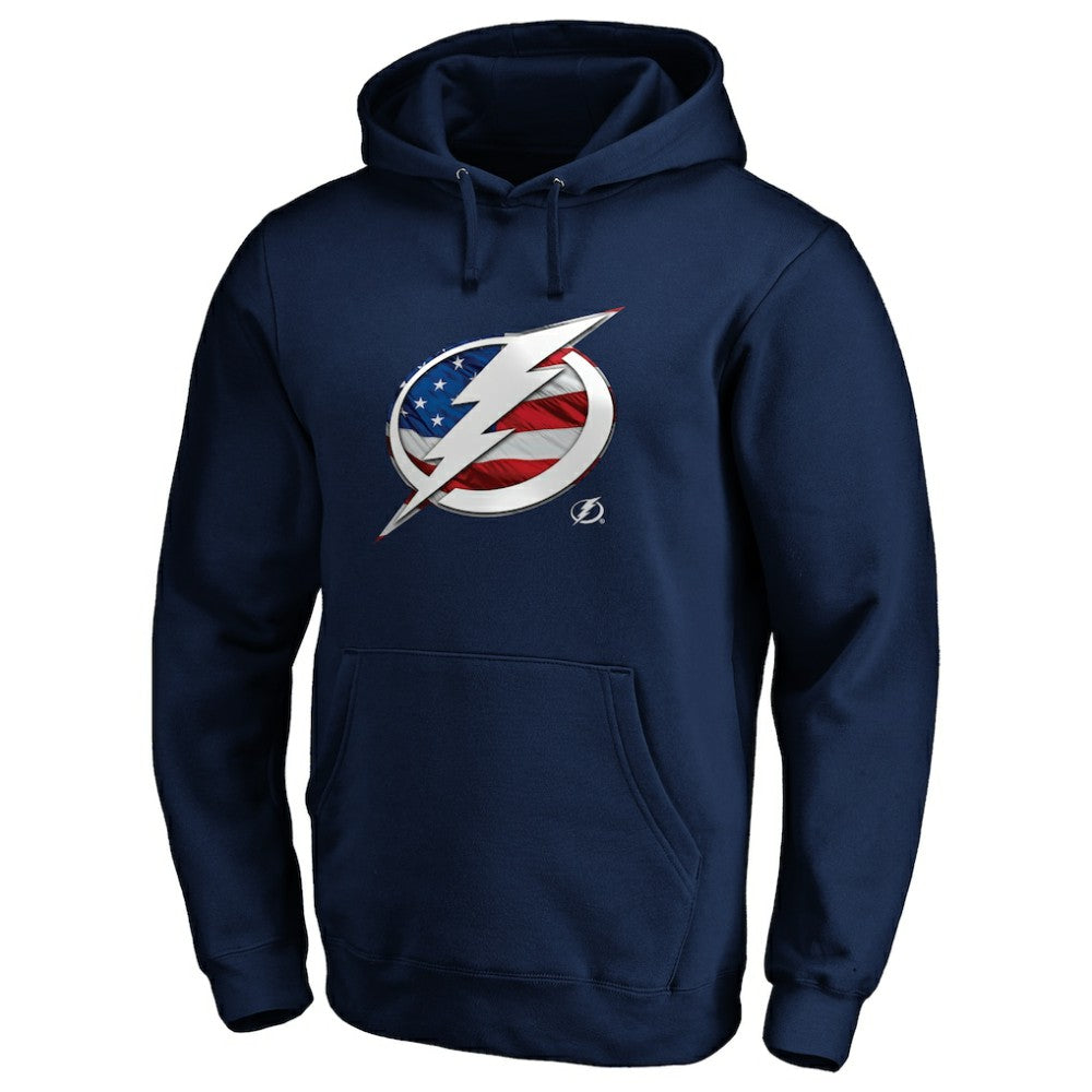 Tampa Bay Lightning Banner Wave Logo Pullover Hoodie -  NHL Hoodies