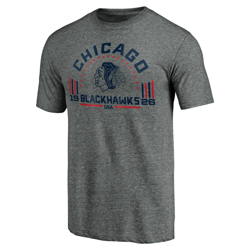 Chicago Blackhawks Team Freedom Tri-Blend T-Shirt -  NHL T-shirts
