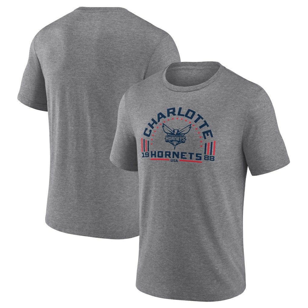 Gray Charlotte Hornets Team Freedom Tri-Blend T-Shirt | NBA