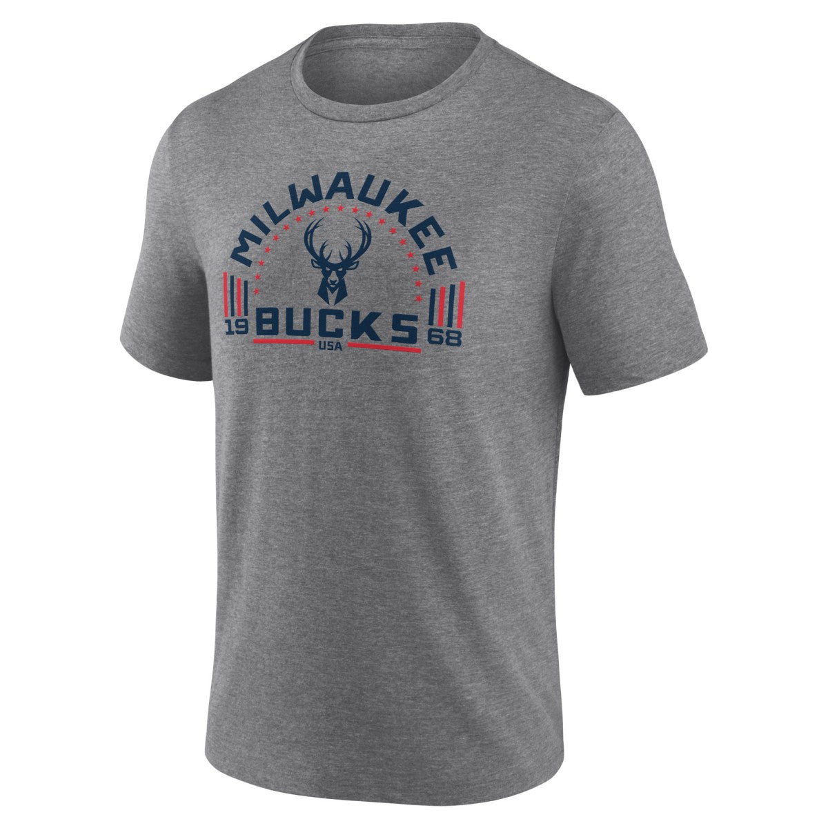 Gray Milwaukee Bucks Team Freedom Tri-Blend T-Shirt | NBA