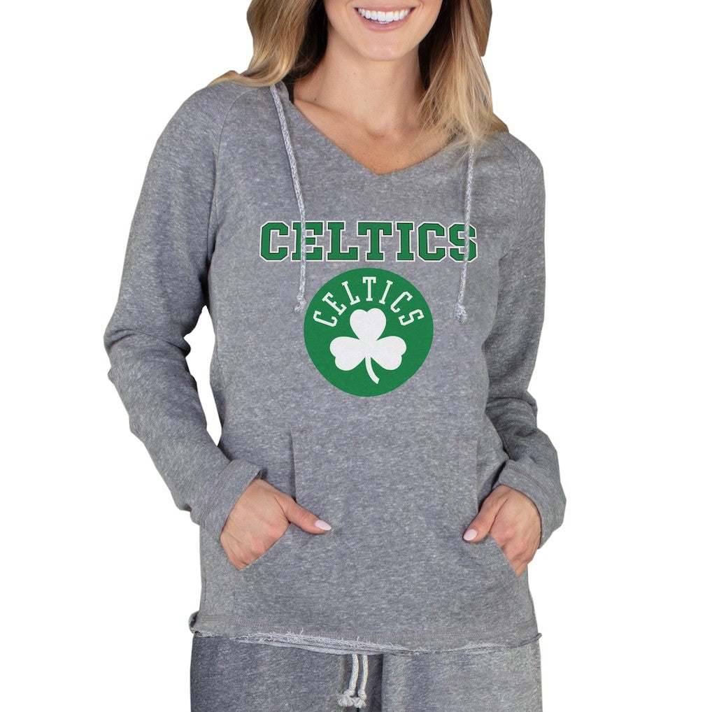 Gray Boston Celtics Concepts Sport Women's Mainstream Terry Hooded Top | NBA