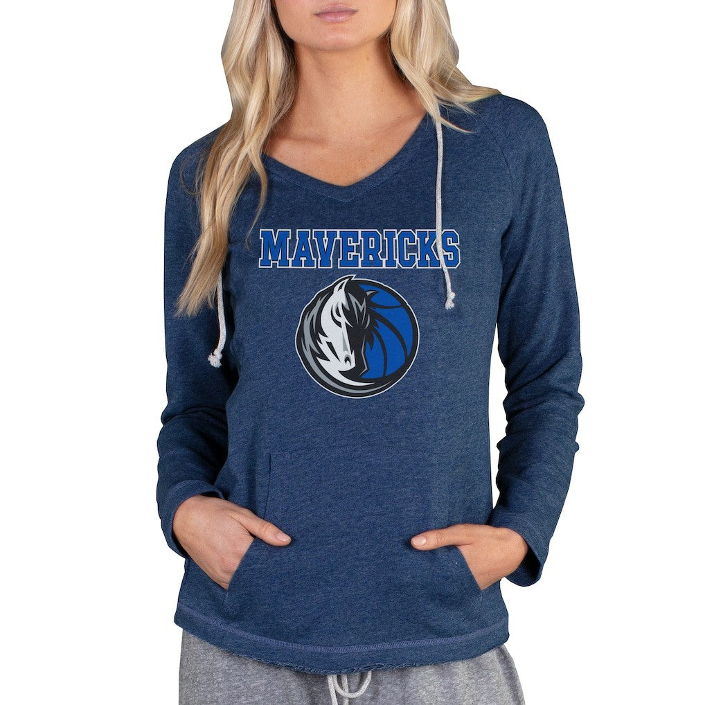 Navy Dallas Mavericks Concepts Sport Women's Mainstream Terry Hooded Top sale | NBA