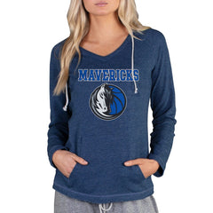 Navy Dallas Mavericks Concepts Sport Women's Mainstream Terry Hooded Top sale | NBA
