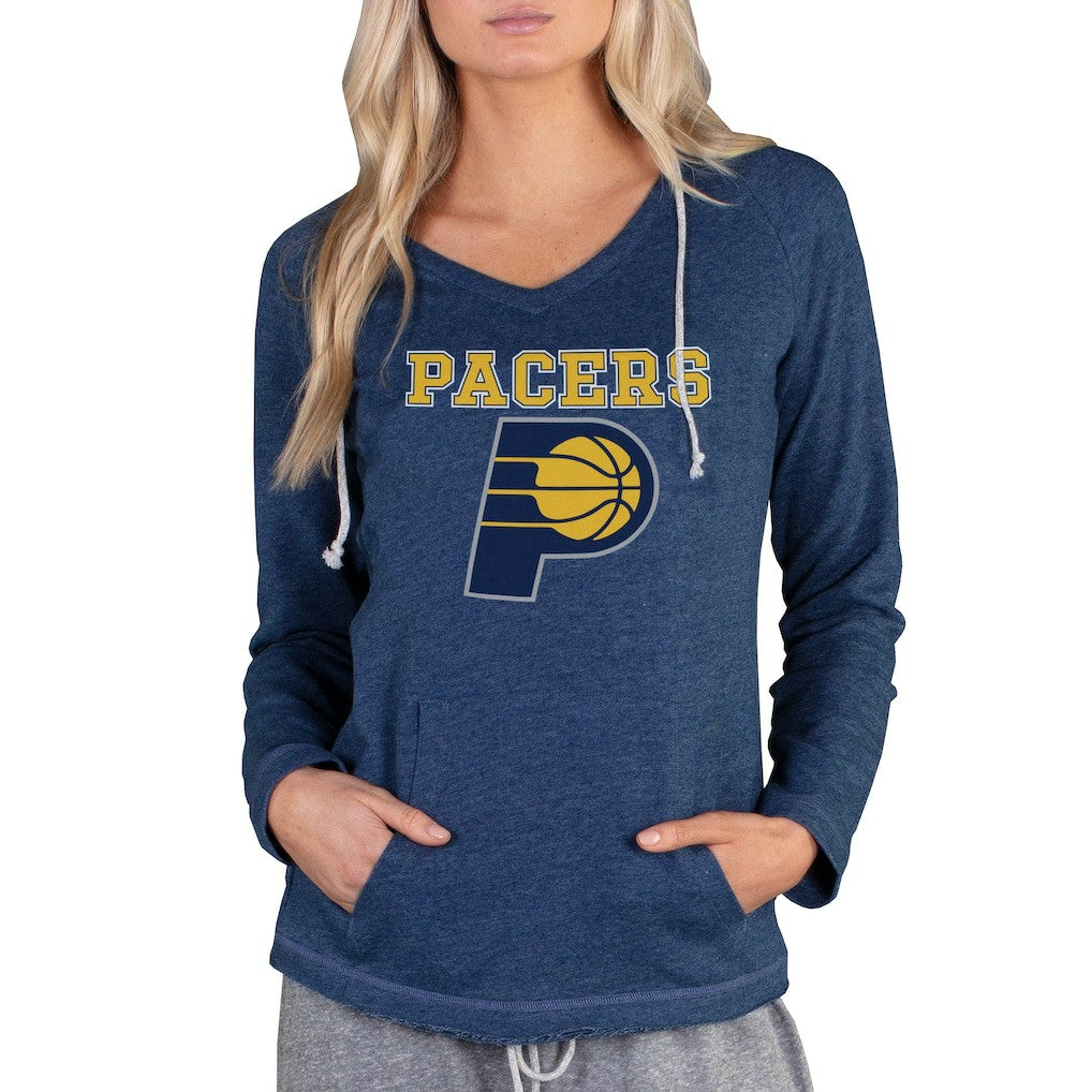 Navy Indiana Pacers Concepts Sport Women's Mainstream Terry Hooded Top | NBA