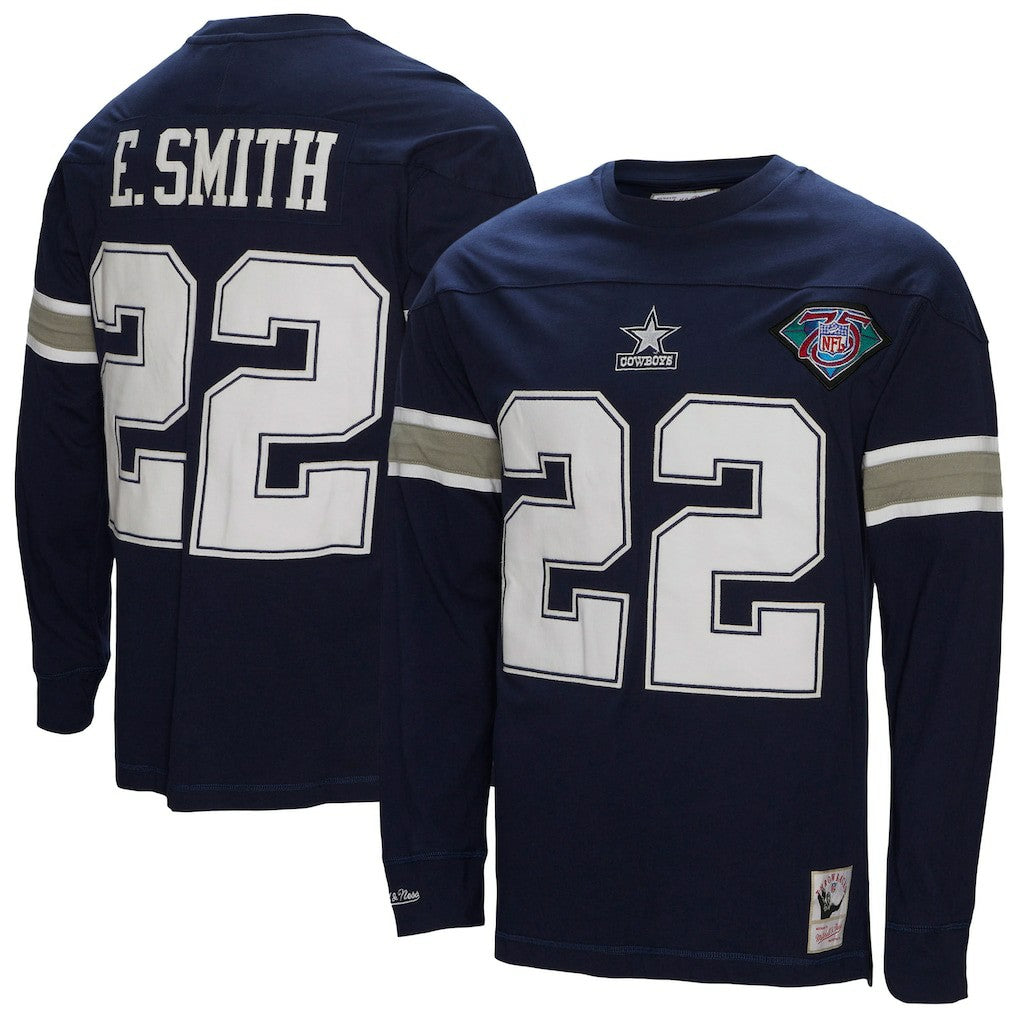 Dallas Cowboys Emmitt Smith  Throwback Retired Player Name & Number Long Sleeve Top | NFL New