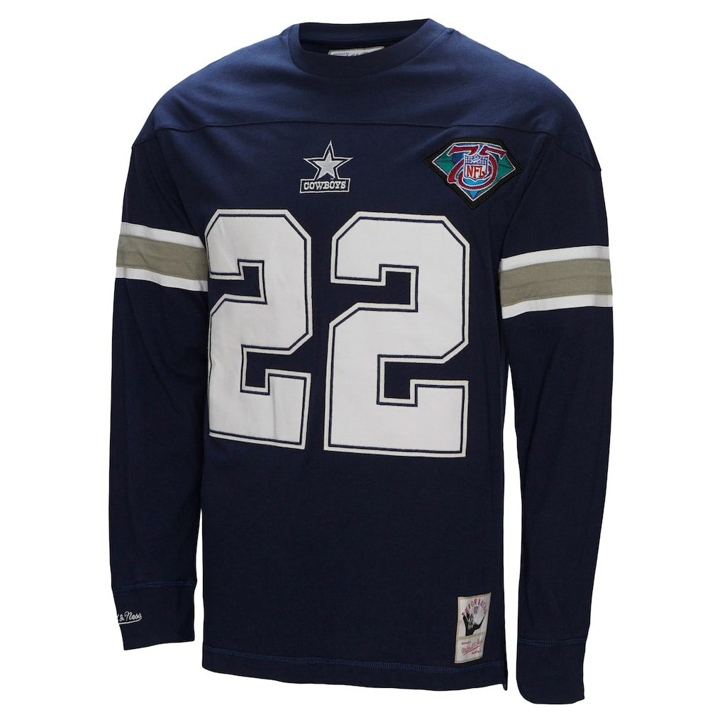 Dallas Cowboys Emmitt Smith  Throwback Retired Player Name & Number Long Sleeve Top | NFL New