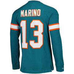 Miami Dolphins Dan Marino  Throwback Retired Player Name & Number Long Sleeve Top | NFL Hot