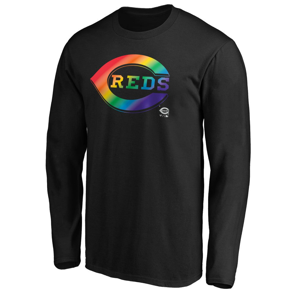 Cincinnati Reds Team Pride Logo Long Sleeve T-Shirt - MLB T-shirts