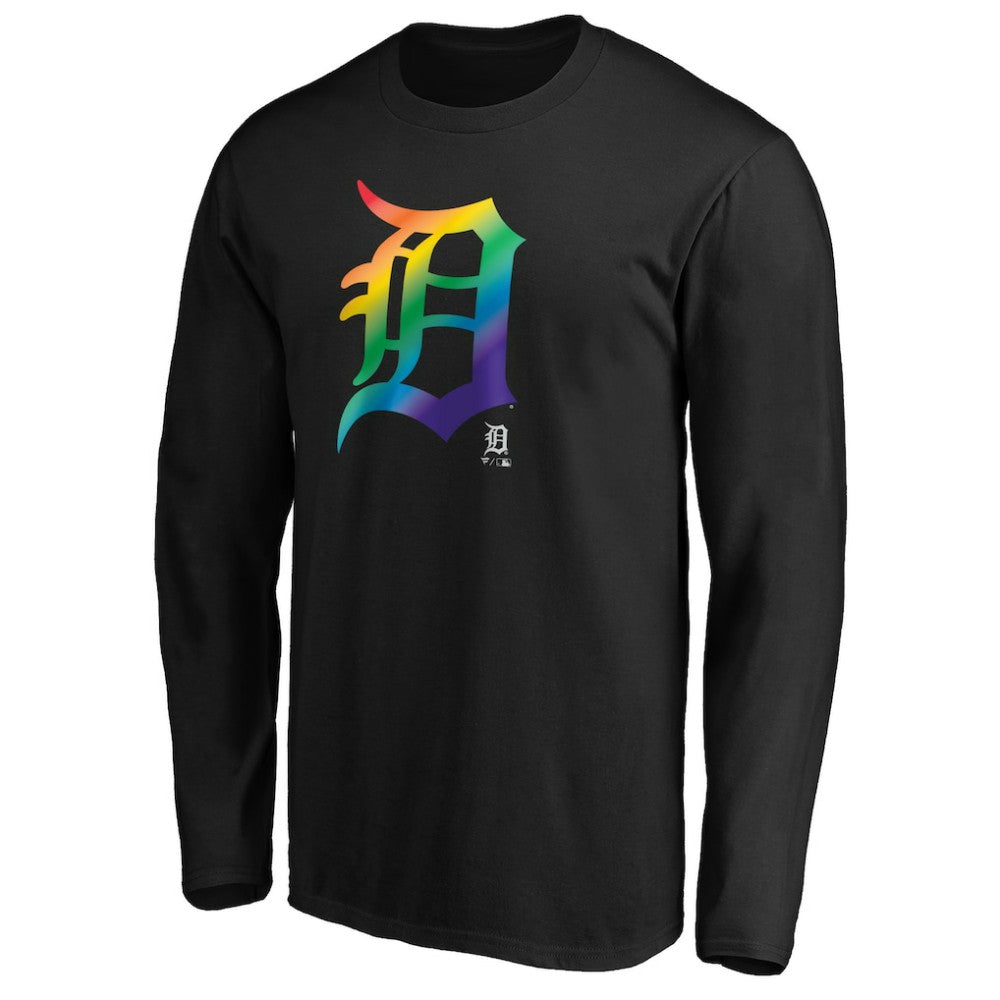 Detroit Tigers Team Pride Logo Long Sleeve T-Shirt - MLB T-shirts