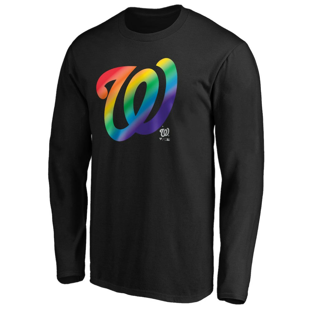 Washington Nationals Team Pride Logo Long Sleeve T-Shirt - MLB T-shirts