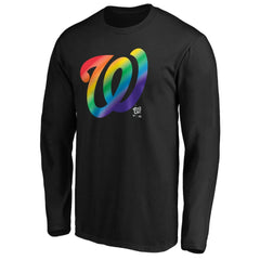 Washington Nationals Team Pride Logo Long Sleeve T-Shirt - MLB T-shirts