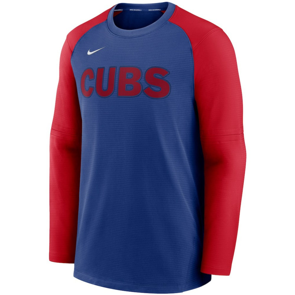 Chicago Cubs Nike Authentic Collection Pregame Performance Raglan Pullover Sweatshirt - MLB Pullover