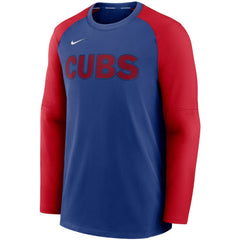 Chicago Cubs Nike Authentic Collection Pregame Performance Raglan Pullover Sweatshirt - MLB Pullover