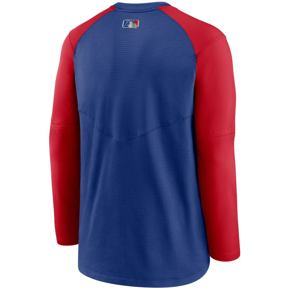 Chicago Cubs Nike Authentic Collection Pregame Performance Raglan Pullover Sweatshirt - MLB Pullover