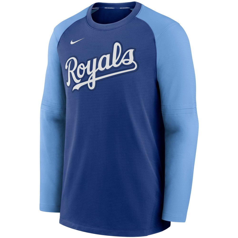 Kansas City Royals Nike Authentic Collection Pregame Performance Raglan Pullover Sweatshirt - MLB Pullover