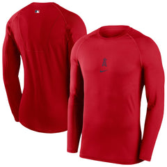 Los Angeles Angels Nike Authentic Collection Raglan Long Sleeve T-Shirt - MLB T-shirts