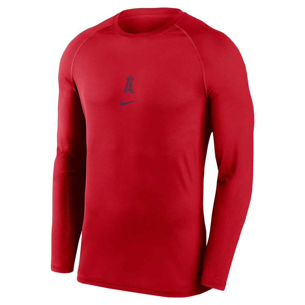 Los Angeles Angels Nike Authentic Collection Raglan Long Sleeve T-Shirt - MLB T-shirts