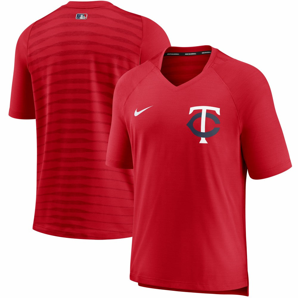 Minnesota Twins Nike Authentic Collection Pregame Performance V-Neck T-Shirt - MLB T-shirts
