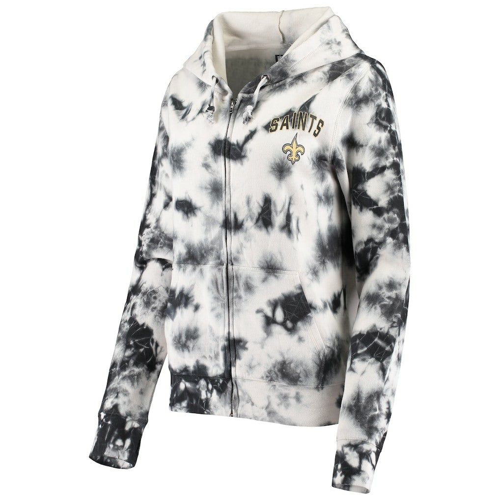 New Orleans Saints Women's Tie Dye Fleece Full-Zip Hoodie | NFL US
