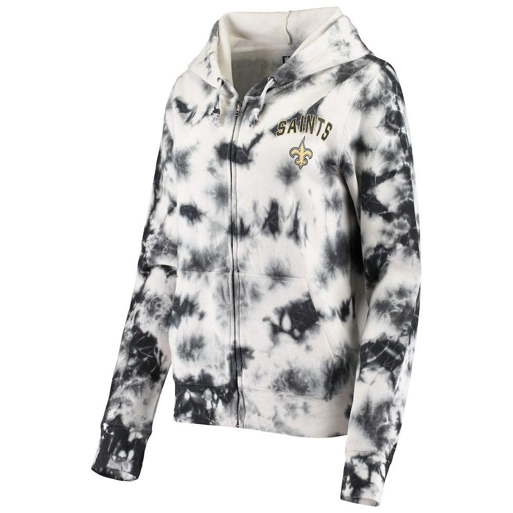 New Orleans Saints Women's Tie Dye Fleece Full-Zip Hoodie | NFL US