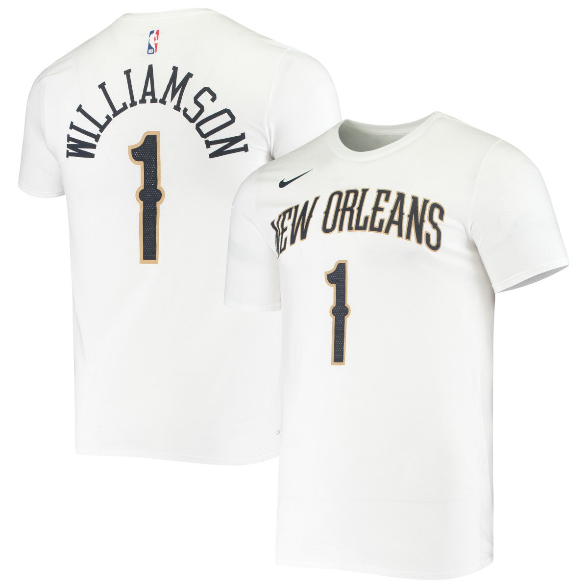 White Zion Williamson New Orleans Pelicans Name & Number Performance T-Shirt | NBA