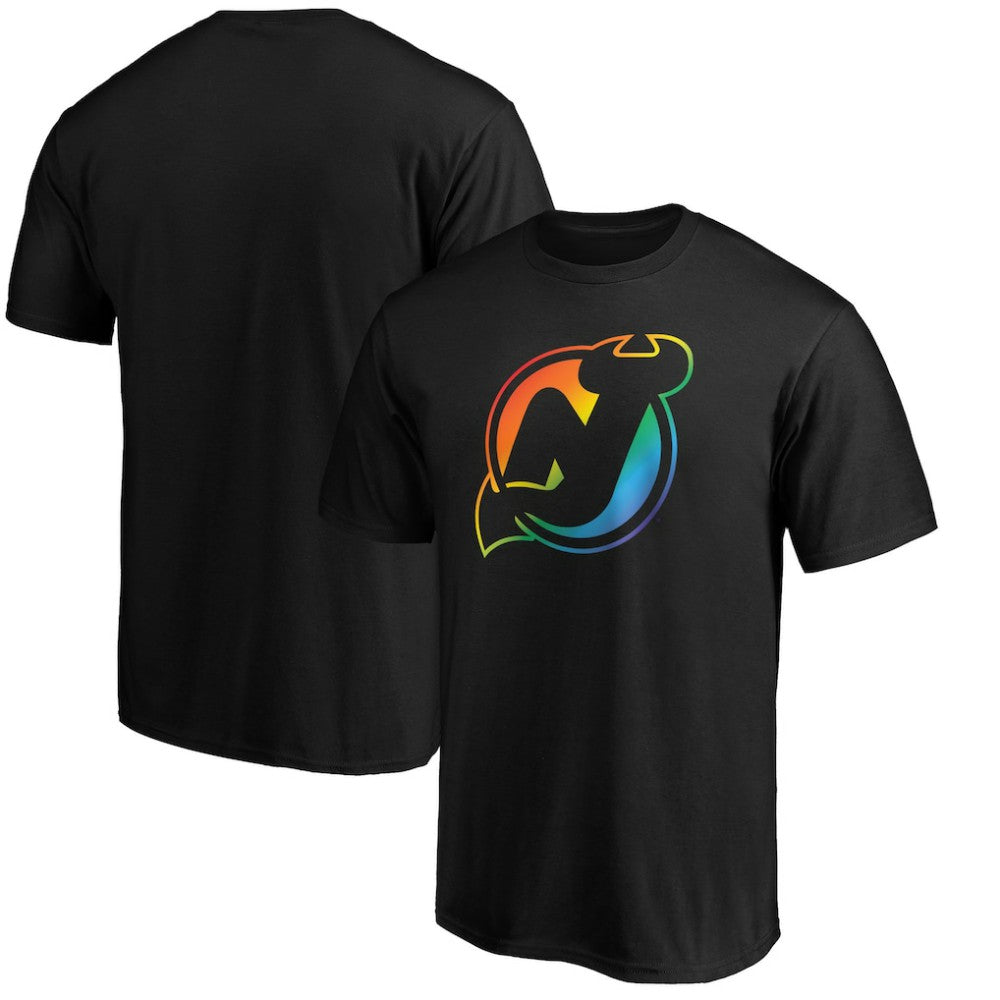 New Jersey Devils Team Pride Logo T-Shirt -  NHL T-shirts