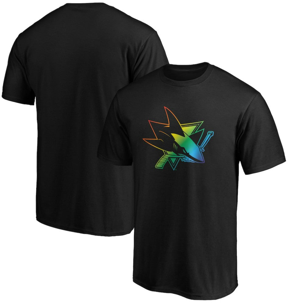 San Jose Sharks Team Pride Logo T-Shirt -  NHL T-shirts