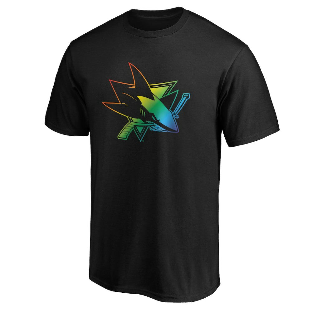San Jose Sharks Team Pride Logo T-Shirt -  NHL T-shirts