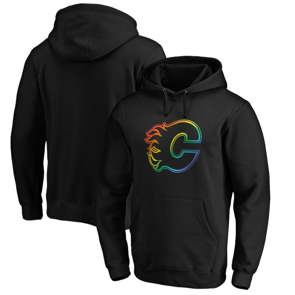 Calgary Flames Team Pride Logo Pullover Hoodie -  NHL Hoodies