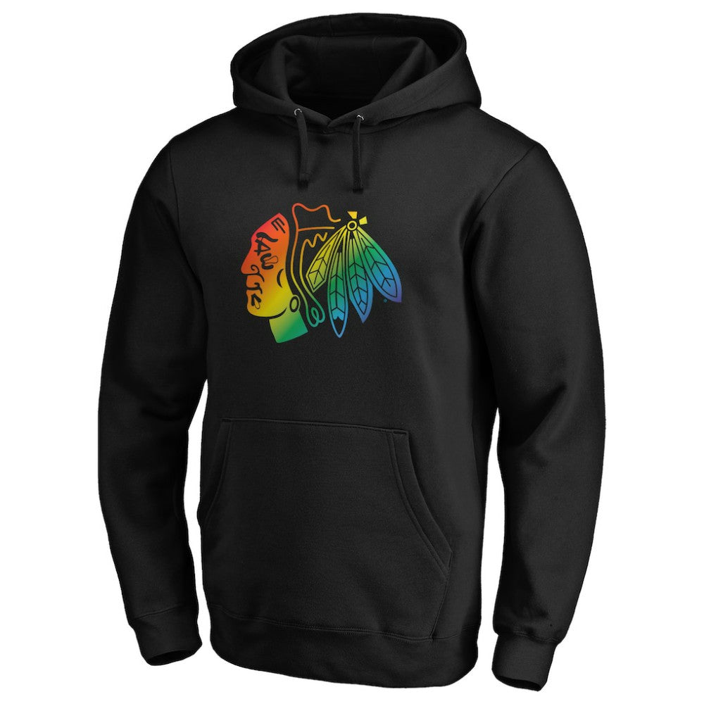 Chicago Blackhawks Team Pride Logo Pullover Hoodie -  NHL Hoodies