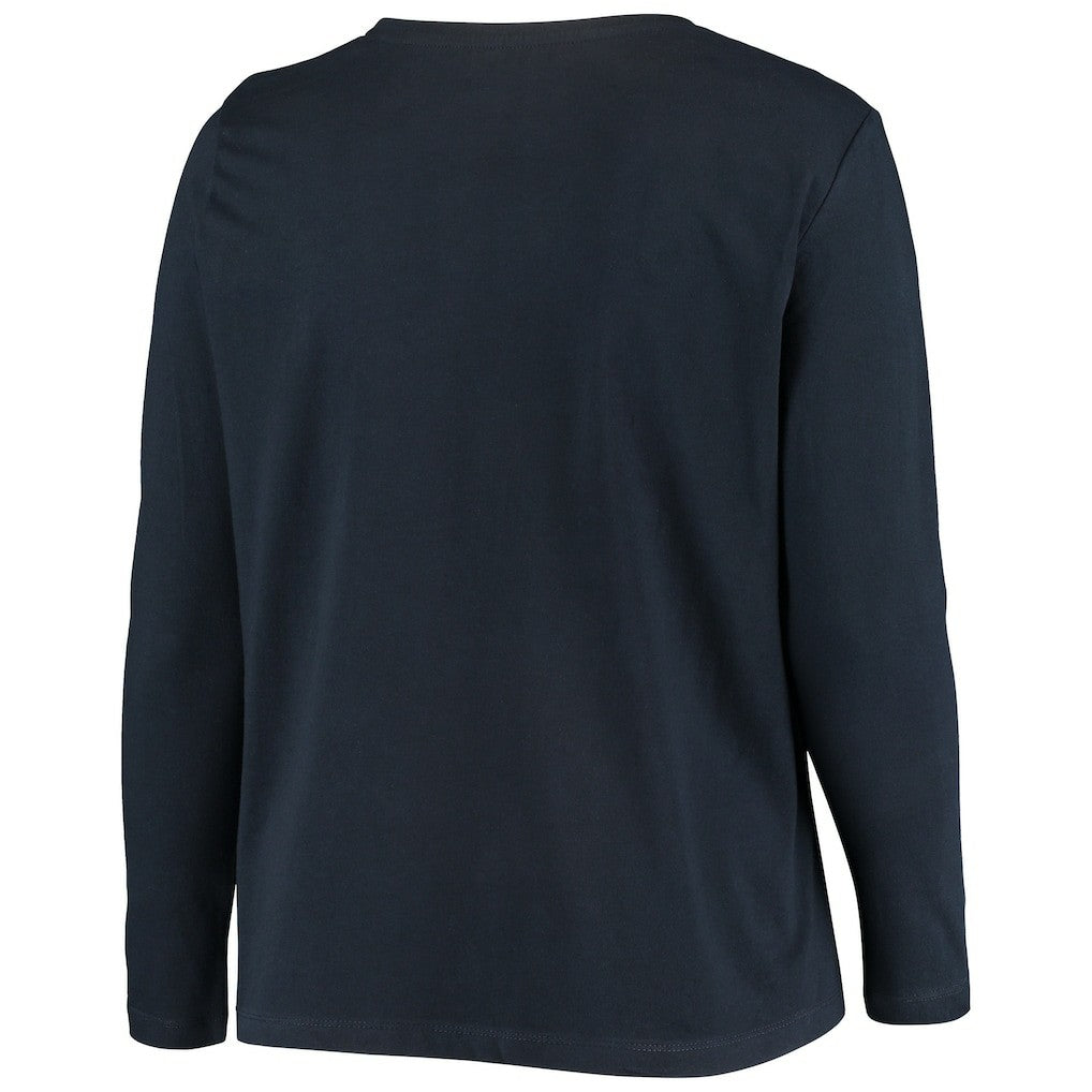 Chicago Bears Women's Plus Size Primary Logo Long Sleeve Scoop Neck T-Shirt | NFL Hot