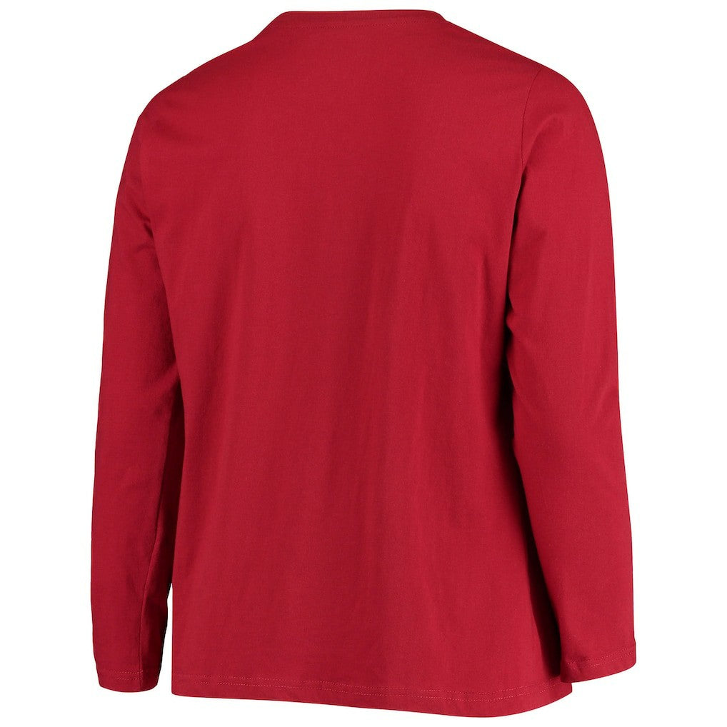 Arizona Cardinals Women's Plus Size Primary Logo Long Sleeve Scoop Neck T-Shirt | NFL New