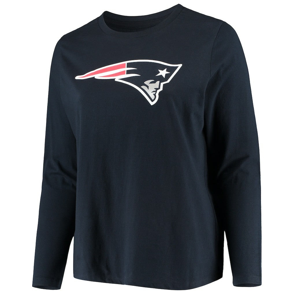 New England Patriots Women's Plus Size Primary Logo Long Sleeve Scoop Neck T-Shirt | NFL Near me