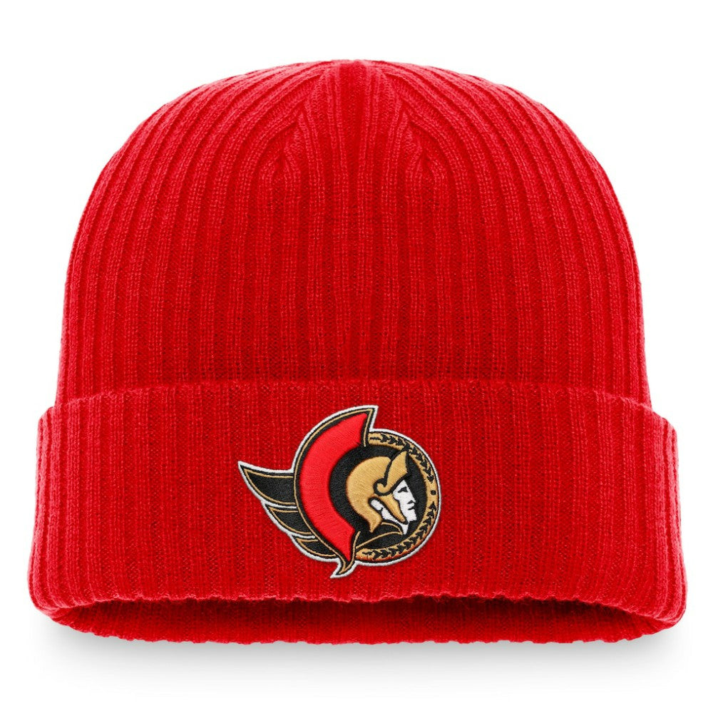 Ottawa Senators Fanatics Core Primary Logo Cuffed Knit Hat -  NHL Hats